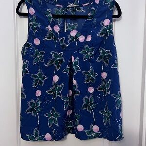 Current Air Blue Floral Tank Top